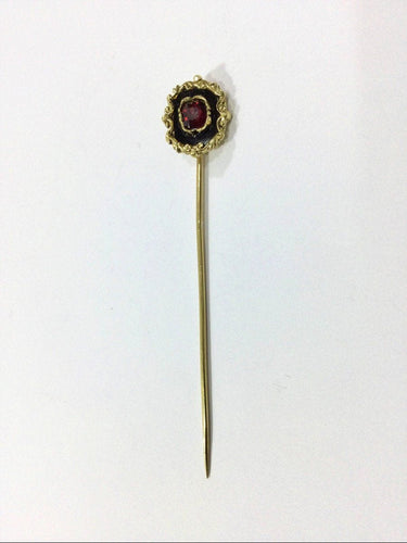 Broche Epingle à Cravate Onyx Et Grenat 58 Facettes