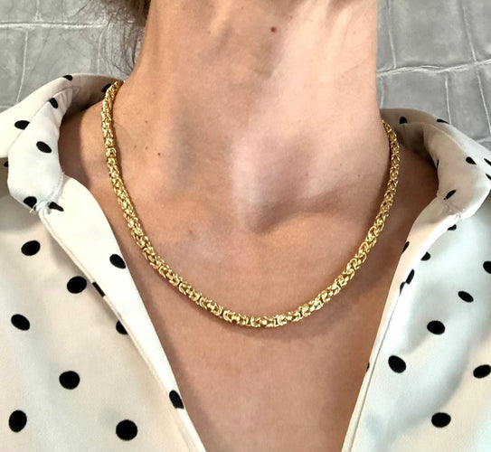 Collier Collier chaine maille royale en Or jaune 58 Facettes