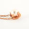 Collier Cartier - Collier "C" or rose et perle de culture Akoya 58 Facettes