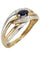 Bague BAGUE MODERNE SAPHIR ET DIAMANTS 58 Facettes 054841