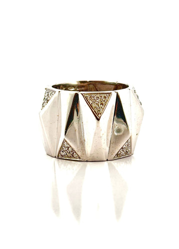 Bague Bague Versace en or blanc et diamants 58 Facettes