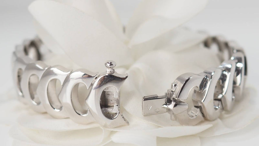 Bracelet Cartier - Bracelet Collection C, Or blanc, diamants 58 Facettes 32211