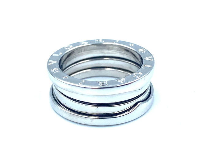 Bague 52 BVLGARI. Collection BZERO1, bague or blanc 18K 58 Facettes