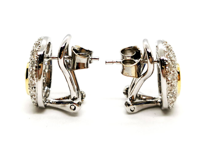 Boucles d'oreilles Boucles d'oreilles Or blanc Saphir 58 Facettes 1553011CN