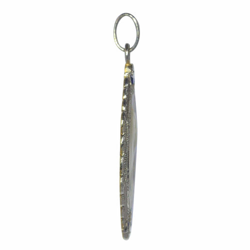 Pendentif Médaille Art Déco Nacre Diamants Saphirs 58 Facettes 23191-0432