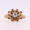 Bague Bague or jaune, pierre blanche 58 Facettes