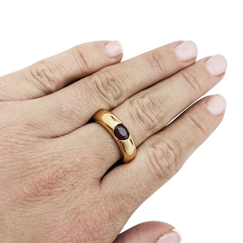 Bague 53 Bague Fred vintage, or jaune, rubis. 58 Facettes 30791