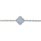Collier Sautoir Van Cleef & Arpels, "Magic Alhambra", en or blanc, calcédoine et nacre. 58 Facettes 31454