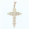 Pendentif Croix ancienne ajourée en or jaune 58 Facettes 19-015B