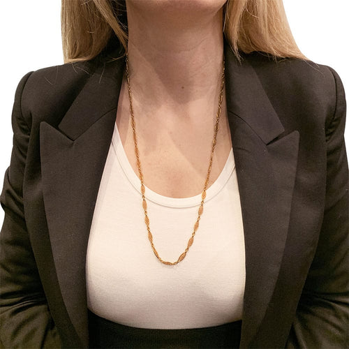 Collier Sautoir filigrane en or jaune 58 Facettes 30721