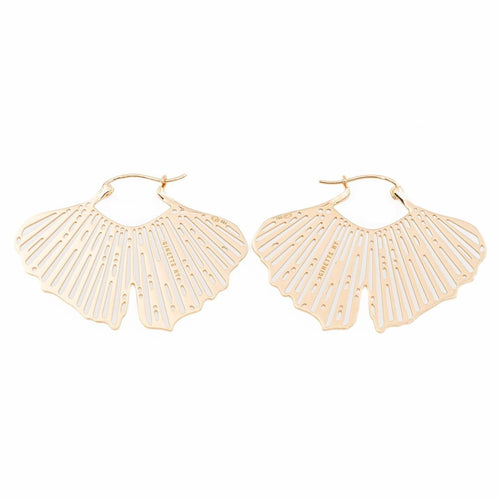 Boucles d'oreilles Ginette NY Boucles d'oreilles Ginkgo Or rose 58 Facettes 2484800CN