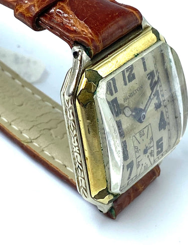 Montre Coin coupé de la montre Hamilton Square, 1927 58 Facettes