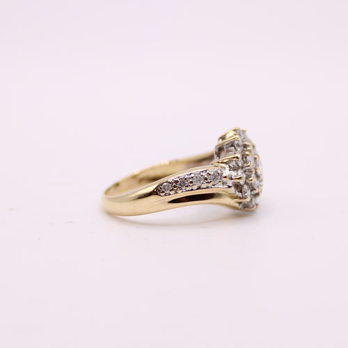 Bague Bague Fleur de Fiamants Or jaune 58 Facettes