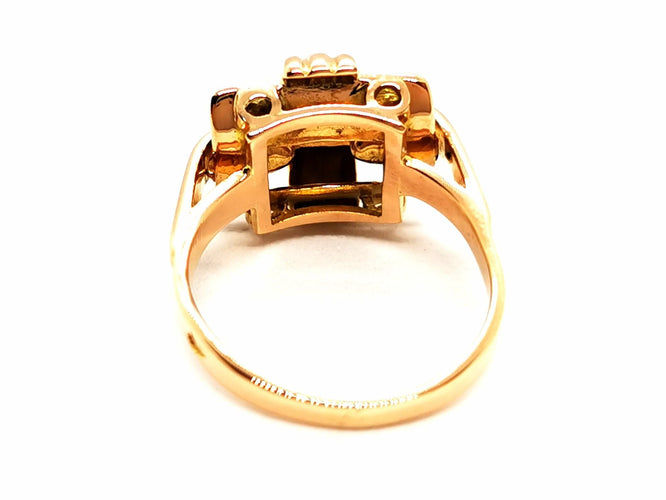 Bague 50 Bague Art déco Or jaune Diamant 58 Facettes 1732355CN