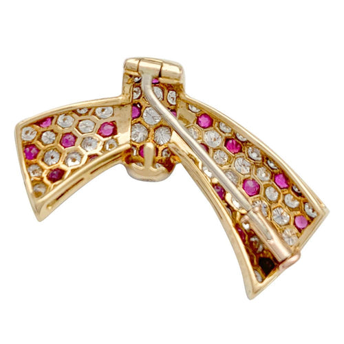 Collier Collier transformable Van Cleef & Arpels, or jaune, rubis, diamants. 58 Facettes 32011