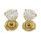 Boucles d'oreilles Puces d'oreilles en or jaune diamants. 58 Facettes 30869