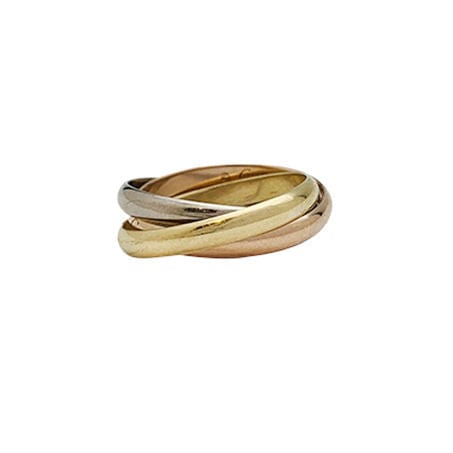 Bague 55 Bague Cartier "Trinity" 3 ors, petit modèle. 58 Facettes 30758