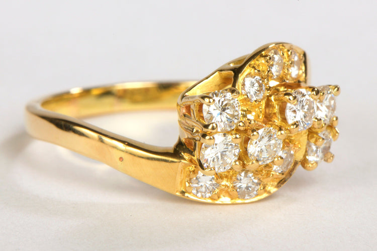 Bague 56 Bague Or jaune Diamant 58 Facettes 05972CD
