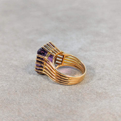 Bague Bague en or jaune et Améthyste 58 Facettes 18690