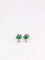 Boucles d'oreilles Paire de puces d'oreilles vintage or blanc, diamants et émeraudes 58 Facettes J89
