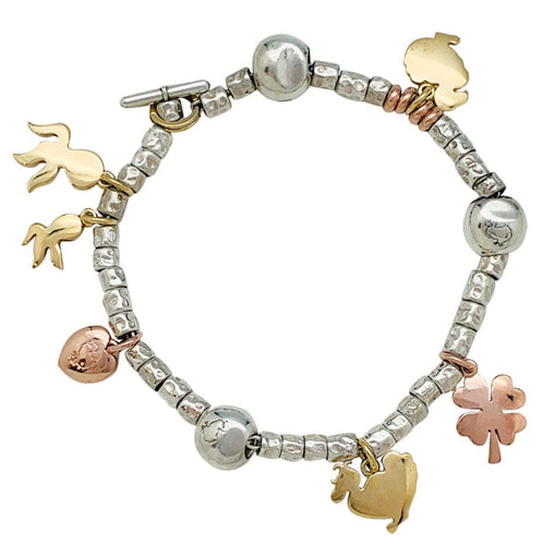 Bracelet Bracelet breloques Dodo, argent et or. 58 Facettes 31776