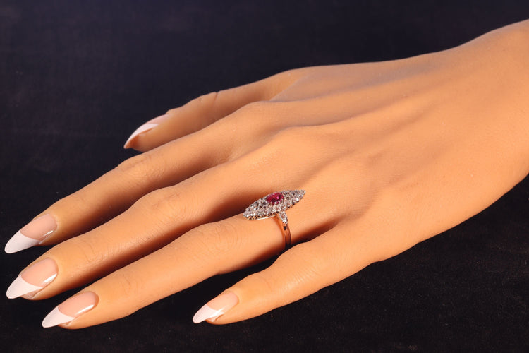 Bague 53 Bague, Diamant, rubis 58 Facettes 22298-0136