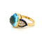 Bague 52 Bague cocktail Diamant Saphir Topaze 58 Facettes