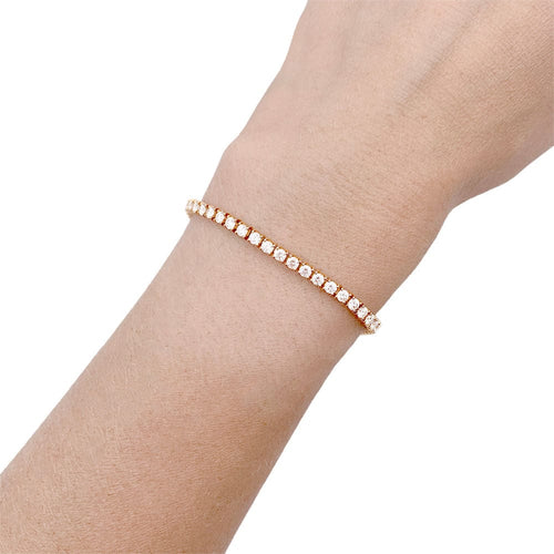 Bracelet Bracelet Cartier, "Lignes Essentielles", or rose, diamants. 58 Facettes 32777