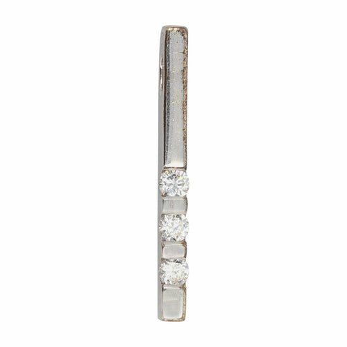 Pendentif Pendentif or blanc ligne de diamants 58 Facettes 18-389