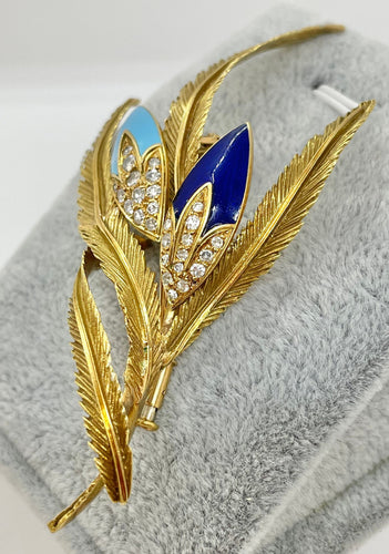 Broche Mauboussin - Broche Diamants Email 58 Facettes
