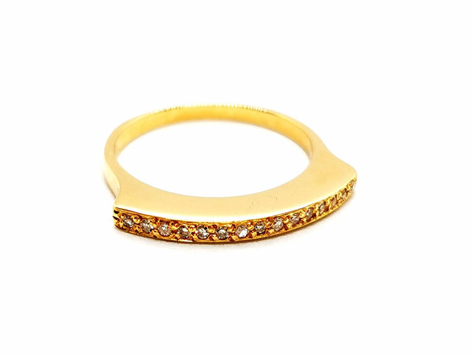 Bague 60 Bague Demie alliance Or jaune Diamant 58 Facettes 1292460CN