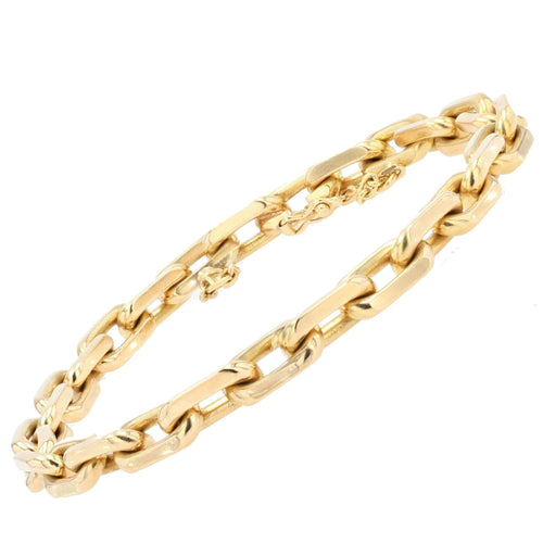 Bracelet Bracelet en or jaune maille forçat limée massive 58 Facettes 21-697
