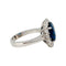 Bague 53 Bague à entourage saphir 6,11 carats, diamants. 58 Facettes 31035