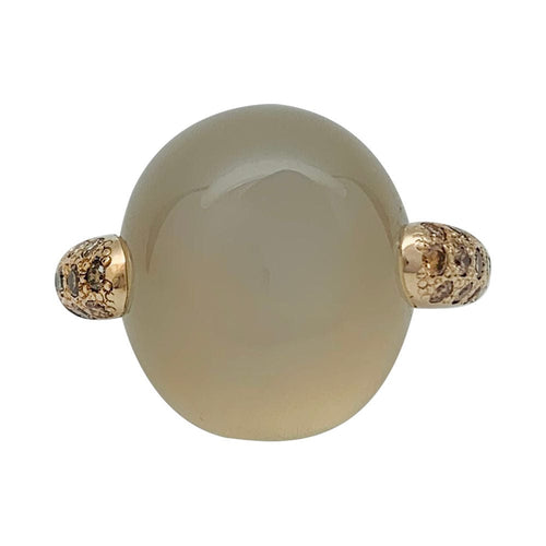 Bague 53 Bague Pomellato, "Luna", or naturel, diamants et pierre de lune. 58 Facettes 31730