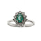 Bague 53 Bague Marguerite diamants et émeraude 58 Facettes 20520