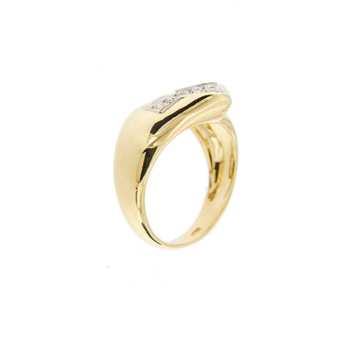 Bague 56 Bague bicolore diamants 58 Facettes 32713