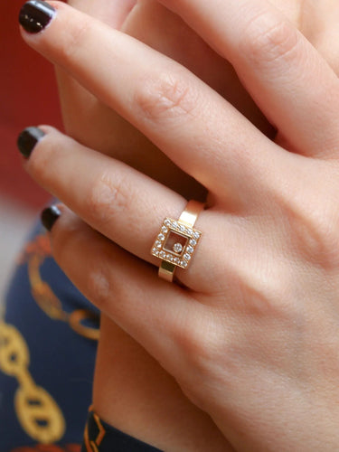 Bague CHOPARD - Bague Happy Diamonds carrée 58 Facettes J1