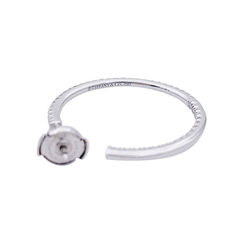 Boucles d'oreilles Boucles d'oreilles Tiffany&Co., "Métro", or blanc, diamant. 58 Facettes 33034