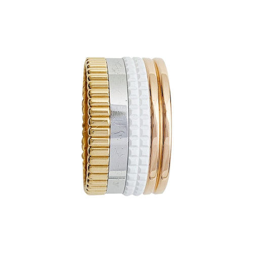 Bague 55 Bague Boucheron, "Quatre White Edition Large", trois ors, céramique blanche. 58 Facettes 30732