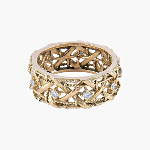 Bague 56 DIOR - Bague Ruban Diamants 58 Facettes