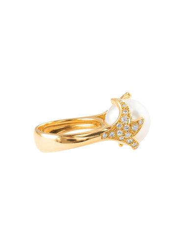 Bague Bague Perle des Mers du Sud et diamants 58 Facettes HS2865