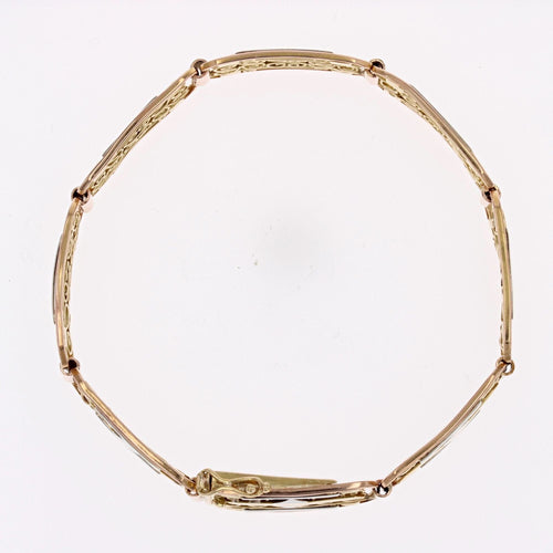 Bracelet Bracelet ancien Art déco 3 ors 58 Facettes 22-561