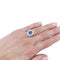 Bague 52 Bague Pompadour, or blanc, platine, saphir et diamants. 58 Facettes 32293