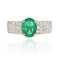 Bague 56 Bague émeraude diamants or blanc 58 Facettes 21-829