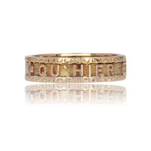 Bague 56 Alliance d'amour or jaune Plus qu'hier et moins que demain Augis 58 Facettes CV105