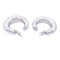 Boucles d'oreilles Créoles Chaumet, "Anneau", or blanc. 58 Facettes 33187