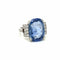 Bague Bague Art Déco Platine Diamant Saphir 58 Facettes