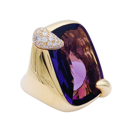 Bague 53 Bague Pomellato, "Ritratto", or rose, améthyste et diamants. 58 Facettes 33168