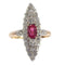 Bague 53 Bague, Diamant, rubis 58 Facettes 22298-0136