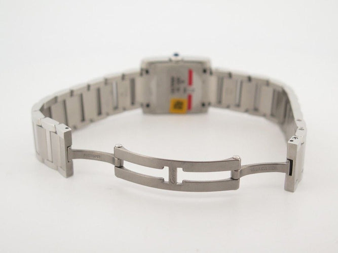 Montre montre CARTIER tank francaise pm 25 mm quartz acier 58 Facettes 257406